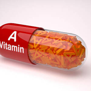 Vitamin capsules.